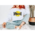 thumbnail image 5 of Softball Mama Sweatshirt for Women Yellow Checkered Softball Mom Sweater White Sweatshirt Adult X-Large, 5 of 6