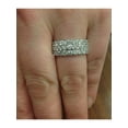 thumbnail image 4 of 1 3/4ct Diamond Wedding Triple Row Ring 14K White Gold, 4 of 4