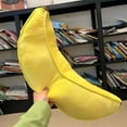 thumbnail image 4 of Realistic Banana Plush Toy, Soft Fruit Stuffed Doll, Large Fluffy Banana Pillow Plush for Home Decor, Sofa Cushion, Bed Accent, Creative Gift, 4 of 12