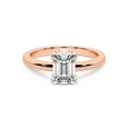 thumbnail image 3 of IGI Certified 3 Carat Emerald Shape Lab Grown Diamond Engagement Ring | 14K Rose Gold | Mabel Petal Solitaire Diamond Ring | FG-VS1-VS2 Quality Friendly Diamonds, 3 of 6