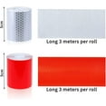 thumbnail image 2 of Cinta Reflectante, 2 Piezas Cinta Reflectante de Alta Intensidad de 5 Cm * 3 M, Recordatorio de Seguridad Reflectante Autoadhesivo de Instalaciones de Tráfico Vial, Rojo y Blanco WWLAI TRADING SARL, 2 of 5