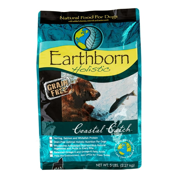 Earthborn Holistic GrainFree Coastal Catch Natural Dry Dog Food, 5 lb