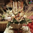 thumbnail image 6 of Duslogis 16 Pcs 14 Inch Glitter Christmas Tree Filler Decorations Glitter Berries Stems Curly Christmas Spray Artificial Christmas Picks for Trees Glittery Twigs for Wedding Vases (Champagne), 6 of 7