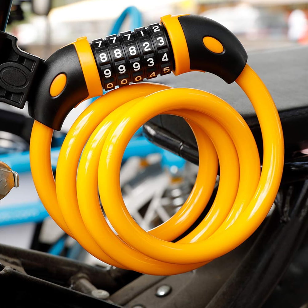 AYYUFE High Security Anti-Theft 5 Digit Combination Steel Wire Bike Motorbike Code Lock