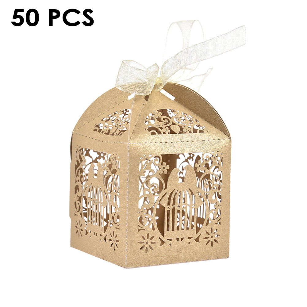 Details about   50Pcs Paper Favor Box Gift Bags Wedding Party Birthday Candy Packaging Boxes NEW 
