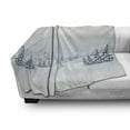 thumbnail image 3 of Winter Soft Flannel Fleece Throw Blanket, Cold Season Scene in a Park Trees Foggy Misty Blurry Ice Freezing Weather Image, Cozy Plush for Indoor and Outdoor Use, 50" x 70", White, by Ambesonne, 3 of 6