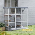 thumbnail image 5 of Topcobe Large Outdoor Catio Cat Enclosure with Hammock, Condo, Jump Platforms, Ladders, Ramps, Tarp, for 2-4 Large Cats, Outside Pet Shelter, Small Animal Habitat, Gray, 5 of 10