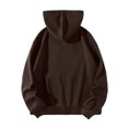 thumbnail image 4 of WTOBBY Women's Casual Loose Winter Butterfly Zipper Hooded Long Sleeve Pocket Jacket, Comfortable and Fashionable Outerwear with Unique Zipper Design,Coffee M, 4 of 5