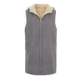 thumbnail image 5 of Women's Autumn Vest Sleeveless Fleece Jacket Plush Hoodie Pocket Long Warm Winter Jacket Jacket, 5 of 6