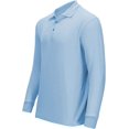 thumbnail image 3 of Premium Boys School Uniform Long Sleeve Stain Guard Polo Shirt, 3 of 4