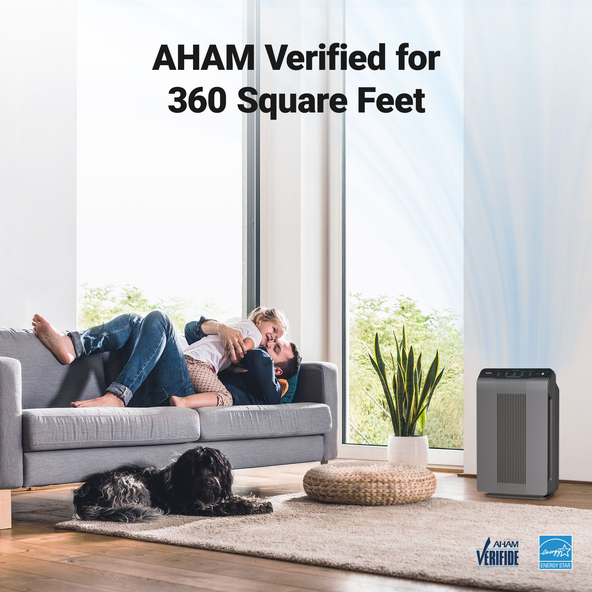 Winix 5300-2 True HEPA 4-Stage Air Purifier with PlasmaWave Technology, AHAM Verified for 5 air changes per hour for 360 square feet - image 9 of 9