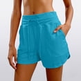 thumbnail image 2 of COMVALUE Women's Athletic Running Shorts 5" Quick Dry Workout Hiking High Waisted Active Exercise (Sky Blue, M), 2 of 5