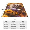 thumbnail image 3 of Balery Cute Cat Sunflower Manta de Felpa Suave y Acogedora – Cobija de Franela Aterciopelada para Cama, Lavable y Cálida para Sofá, Mascotas, Transpirable-50"x40", 3 of 7