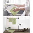 thumbnail image 5 of Spring Easter Kitchen Dish Towels for Drying Dishes Set of 2, Watercolor Floral Daisy Butterflies Green Waffle Weave Microfiber Hand Tea Bathroom Towels Quick Dry & Absorbent Towel 12x12, 5 of 7