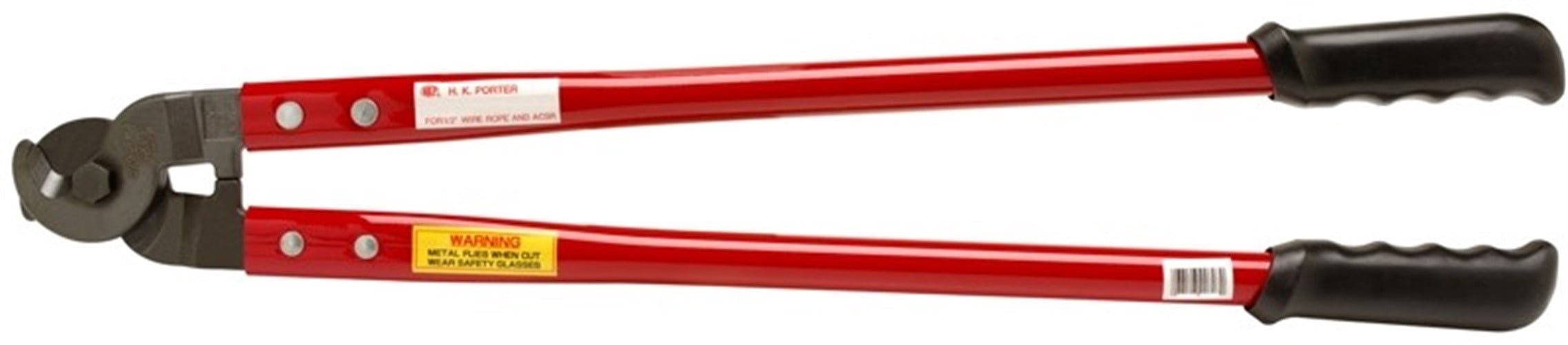 H.K. Porter Wire Rope and Cable Cutters, 28 in Cutting Capacity, Black Handle