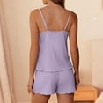 thumbnail image 3 of Fanxing Tank Tops Pajamas Set for Women Under $15 2 Piece Sets Summer Lounge Sets Sleeveless Tops & Shorts Pj Outfits Sleepwear Purple,L, 3 of 5