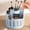 Blue_New#2027, variant on 360 Rotating Plastic Desk Organizer Pen Holder With Compartments and Note Tray for Students Office Desktop Storage and Makeup Brushes