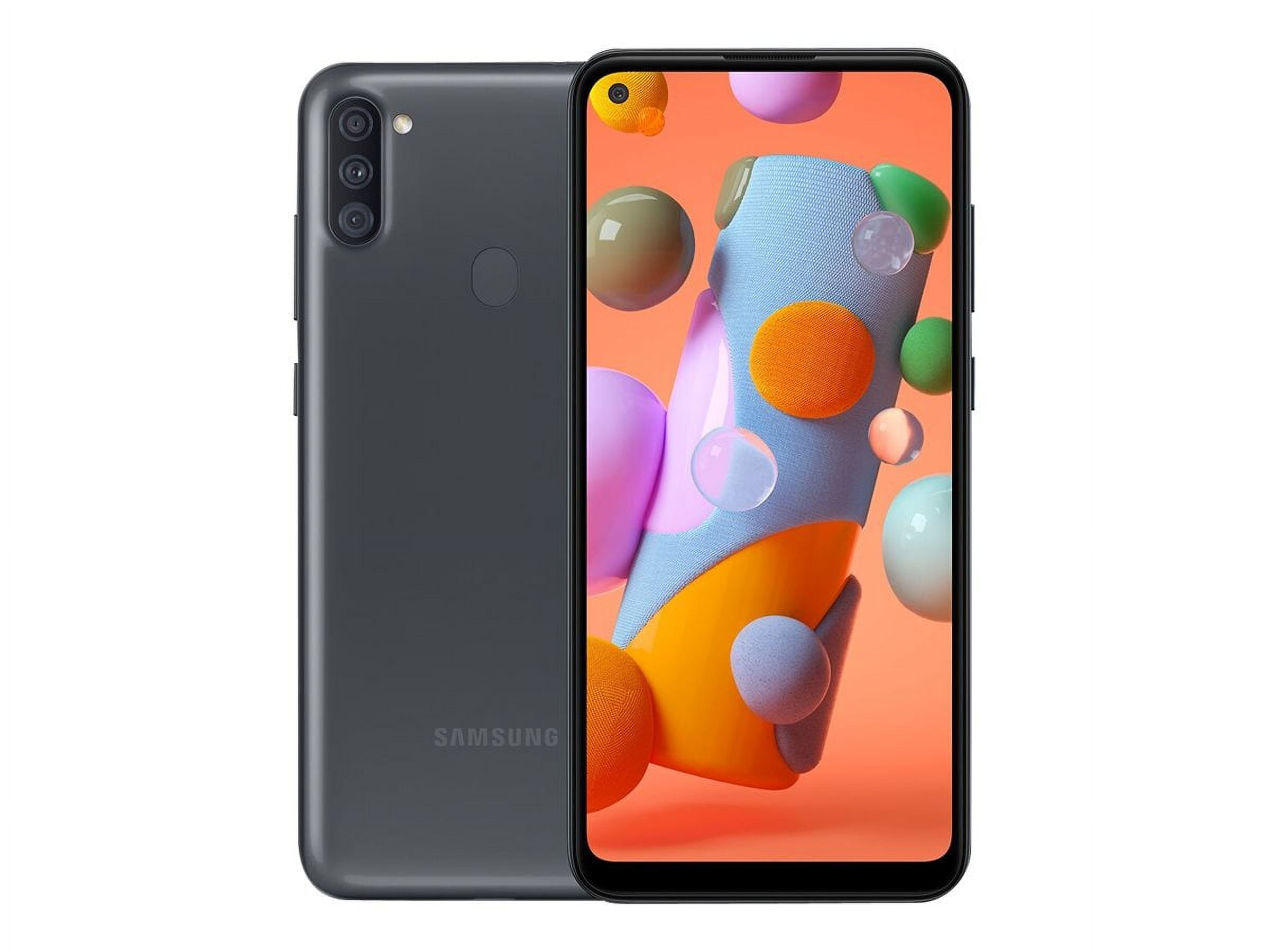 Samsung Galaxy A11 - Smartphone - 4G LTE - 32 GB - microSD slot - 6.4" - 1560 x 720 pixels - PLS TFT - RAM 2 GB (8 MP front camera) - 3x rear cameras - Android - U.S. Cellular - black