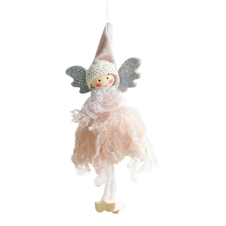 

Yrtoes Christmas Angel Pendant Plush Angel Girl Decorating Christmas Ornaments Home Decor