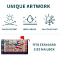 thumbnail image 5 of American Flag Patriotic Mailbox Cover Magnetic USA Independence Day Mailbox Cover Standard Size 25.5 x 21 4th of July Memorial Day Mailbox Wrap Post Letter Box Cover Decorative for Home Outdoor Garden, 5 of 6