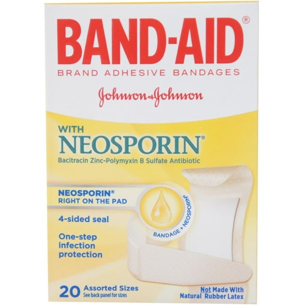 BANDAID With Neosporin Bandages Assorted Sizes 20 Each