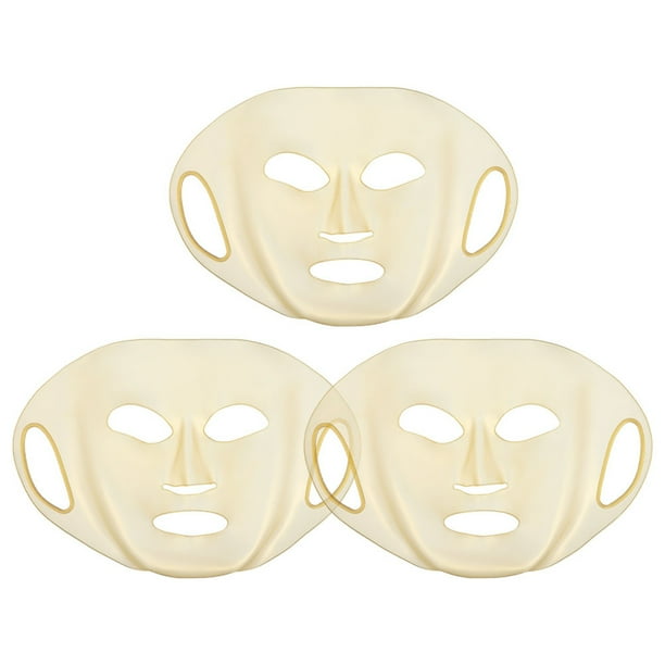 3 unidades de mascarillas faciales reutilizables de silicona. Incluye aplicador.