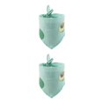 thumbnail image 1 of Methold Bufanda de baba triangular con estampado de frutas, algodón, mantenimiento del calor, reutilizable, lavable, decorativa, toalla para verde tipo 4 2piezas, 1 of 6