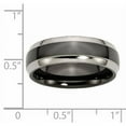 thumbnail image 5 of Titanium Black Ti Two-tone 7mm Polished Band, 5 of 9