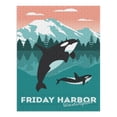 thumbnail image 1 of Friday Harbor, Washington, Orca Whale and Calf, Go Freestyle (1000 Piece Puzzle, Size 19x27, Challenging Jigsaw Puzzle for Adults and Family, Made in USA), 1 of 4