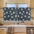 thumbnail image 5 of Ryvnso Football and Stars Curtains Sets Short Curtain Rod Pocket Half Window Cafe Farmhouse Tier 2 Panels 57"W x 24"L, 5 of 7