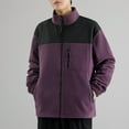 thumbnail image 1 of LOVZFMLL Jackets for Men's Fall And Winter Color Blocked Fleece Jacket Casual Cardigan Jacket, 1 of 9