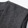 thumbnail image 4 of Dovford Mens Vintage Tweed Suit Vest V Neck Casual Wool Waistcoat for Wedding Groomsmen, 4 of 7