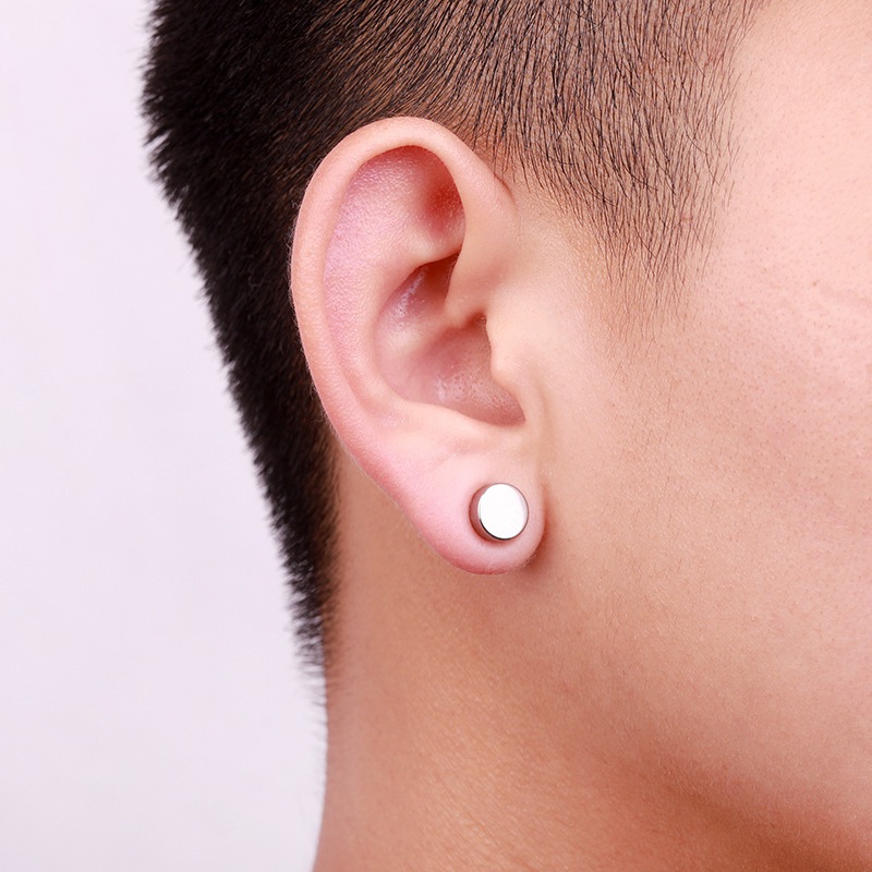 mens clip on stud earrings