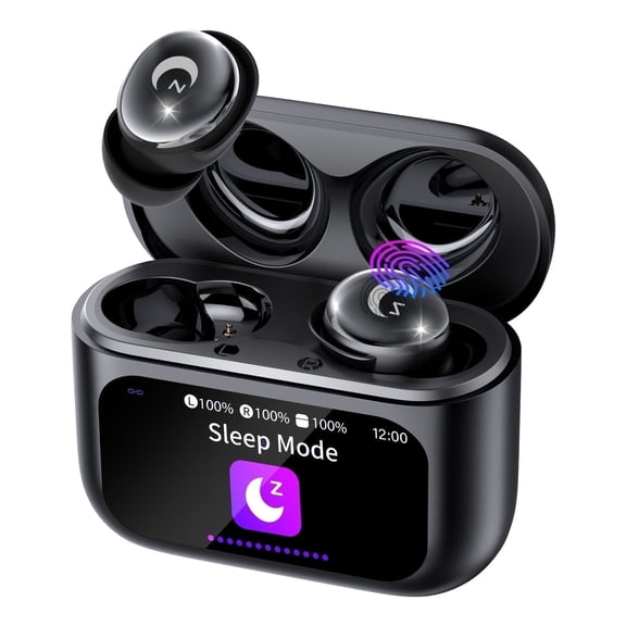 Sleep Earbuds Bluetooth 5.4 in Ear Smart Touch Screen Headphones, 48H Noise Cancelling Ear Buds with 5 EQ Modes, Mini Wireless Headphones Small Design for Side Sleepers, Clear Calls Earphones, IPX7