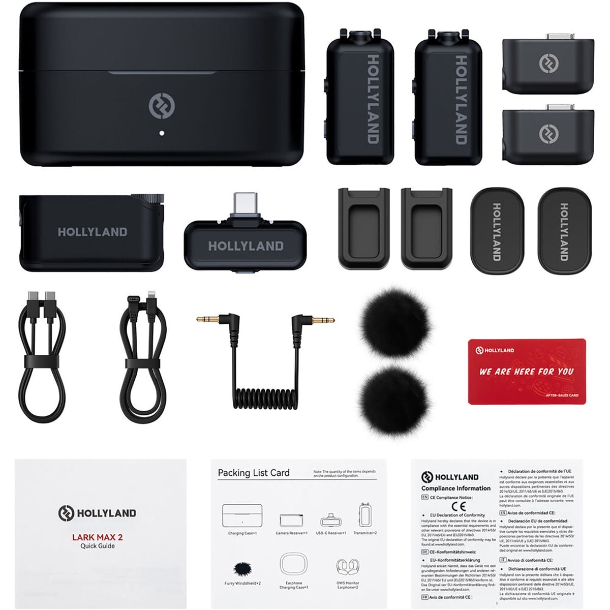 LARK MAX 2 Combo Wireless Microphone System with 32-bit Float Recording and AI Noise Cancellation (Space Gray)