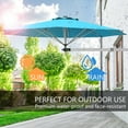 thumbnail image 6 of Gymax 8FT Patio Wall Mounted Cantilever Umbrella Parsol w/ Adjustable Pole Turquoise, 6 of 9