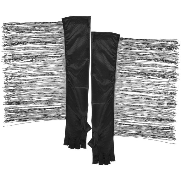 Baluue opera gloves for women Long Elbow Length Black 1 Pair