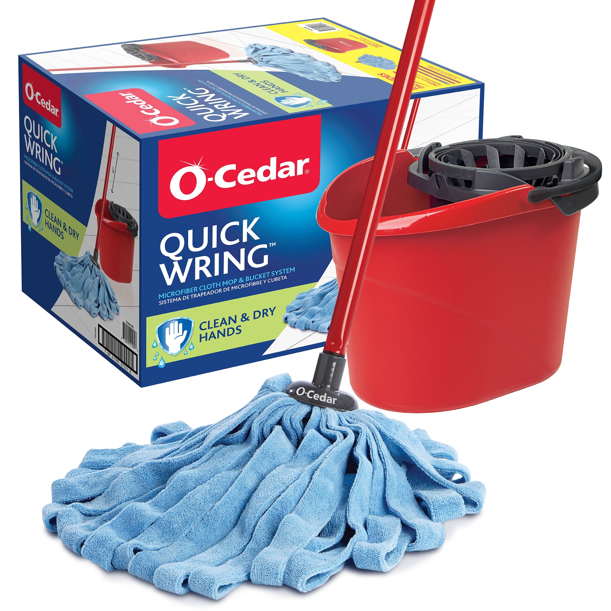 O-Cedar Quickwring Microfiber Mop With Bucket System