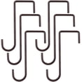 thumbnail image 1 of de 6 ganchos de 2 x 6 ganchos para patio Las perchas de acero con recubrimiento en polvo marrón se pueden usar fácilmente para cercas de vinilo, luces colgantes para interiores y exteriores,, 1 of 4