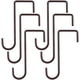 thumbnail image 1 of de 6 ganchos de 2 x 6 ganchos para patio Las perchas de acero con recubrimiento en polvo marrón se pueden usar fácilmente para cercas de vinilo, luces colgantes para interiores y exteriores,, 1 of 4