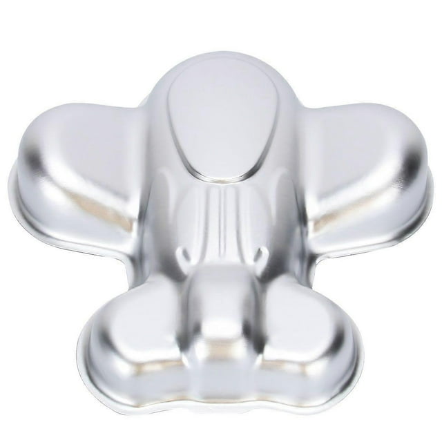1Pc Airplane Shape Cake Molds Creative Cartoon Plane Shape Bakeware Aluminium Alloy Aircraft Baking Molds DIY Baking Tools (Silver)