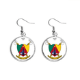 thumbnail image 1 of Yaoundé, Cameroon National Emblem Pendientes pendientes de plata colgantes joyas señora Unbranded M, 1 of 3