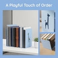 thumbnail image 2 of Unique Bargains 2Pcs Decorative Metal Tree Design Book Ends Blue 3.9*5.3*7.9inch, 2 of 5
