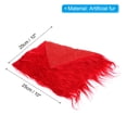 thumbnail image 2 of Uxcell Plush Faux Fur Fabric Square, 10" x 10" Fluffy Faux Fur Patches Cuts, Red, 2 of 6