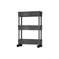 thumbnail image 1 of Maytalsory ABS Stable Structure 4 Tier Storage Cart Bedroom Storage Living Room 3/4/5 Tier Storage Kitchen Black,3 layers 15cm, 1 of 6