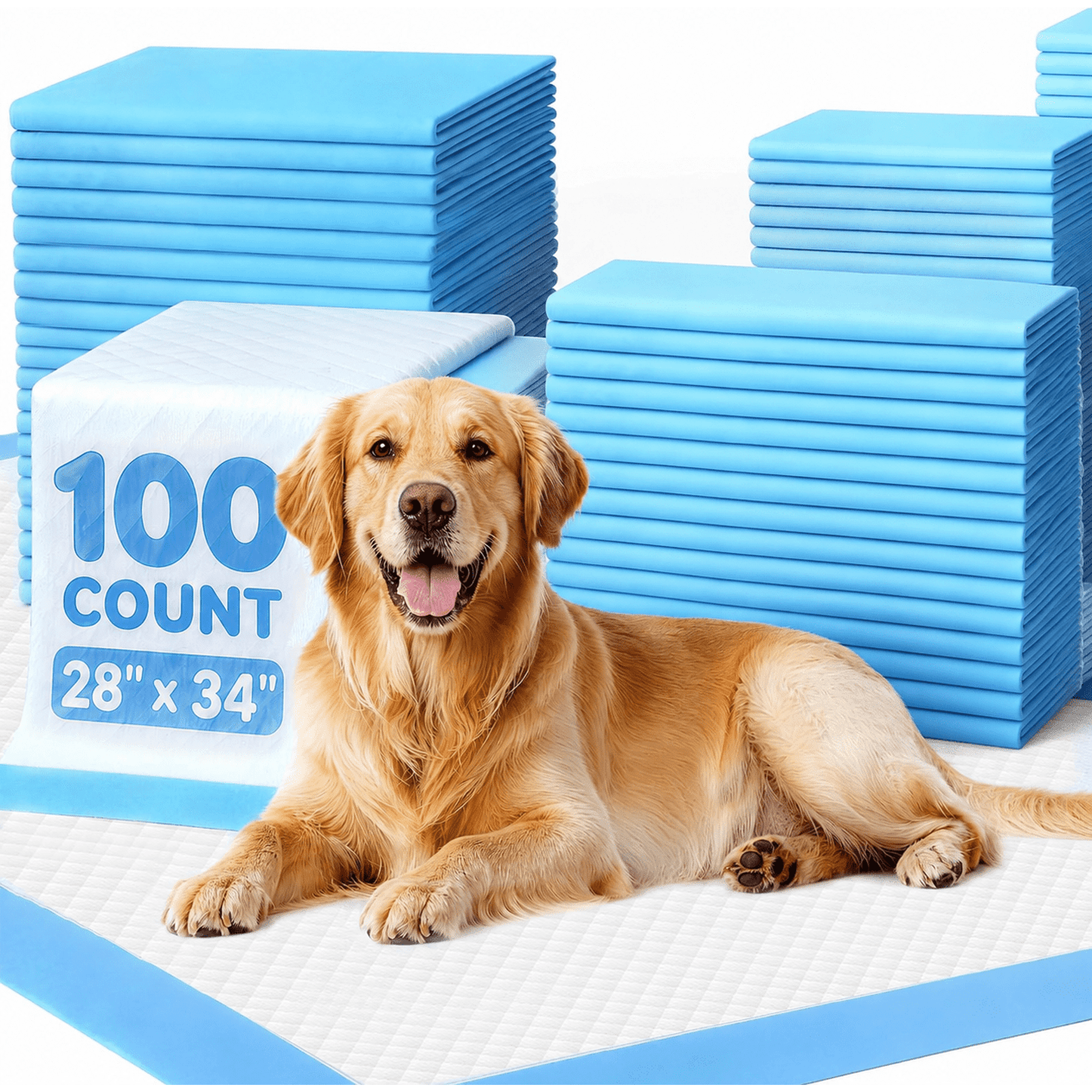 Brandon Super Extra Large Puppy Pads For Dogs 34" x 28" Leakproof 100 Count