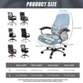 thumbnail image 7 of POLERO Brushed Elastic Fabric One Piece High Back Computer Chair Cover for Home Workspace, Stretch Washable Office Chair Cover, Daisy Floral Print, 7 of 7