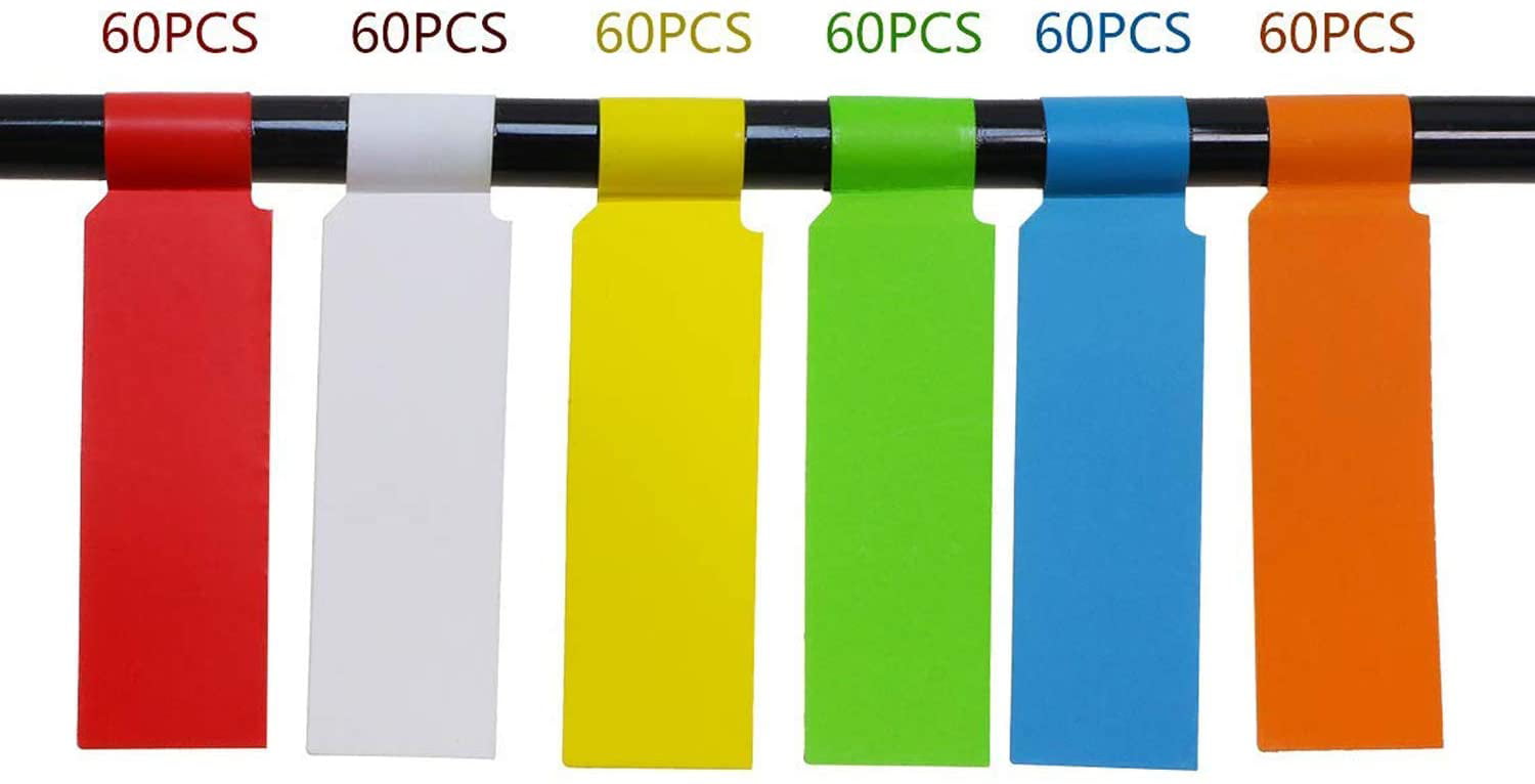 360 Pcs Cable Tags Labels Stickers Waterproof Markers Printable and Handwriting 