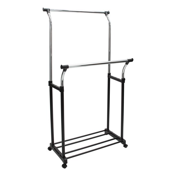 Neu Home Double Adjustable Garment Rack
