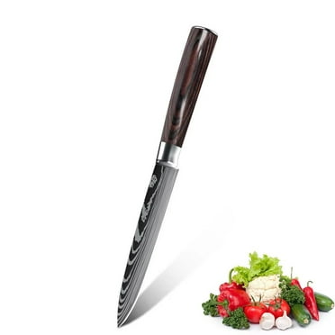 5-inch Utility Knife 7CR17 Stainless Steel Kitchen Knives with Cover Sharp Household Fruit Peeling Knife Chef's Paring Tool